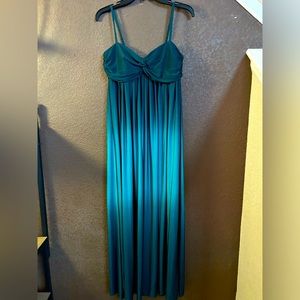 Bijou Bijou Teal Ombre Maxi Dress Elegant Wedding Guest